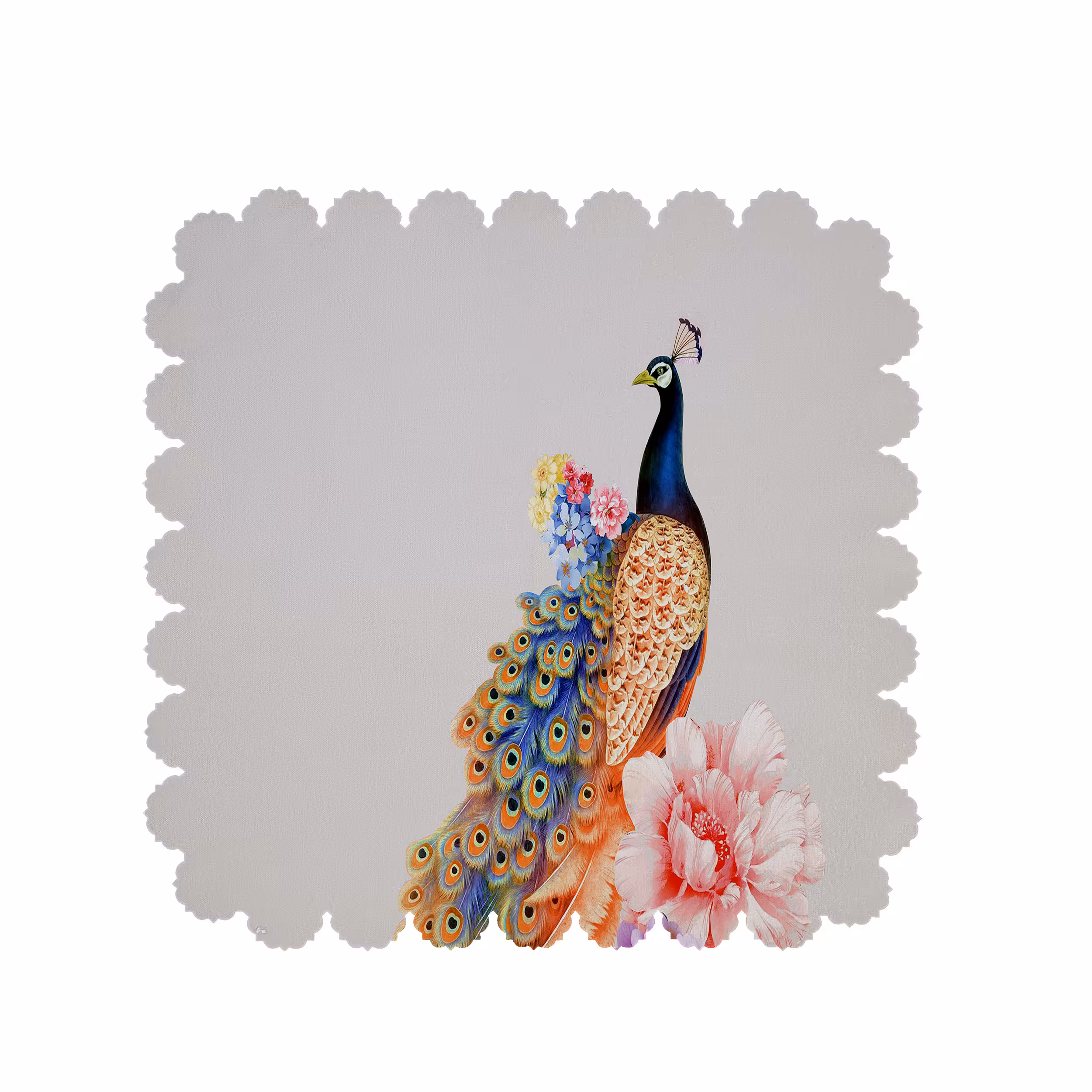 رومیزی طرح طاووس کد 6035B