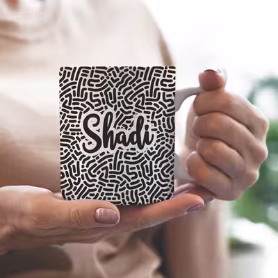 ماگ رژارت مدل اسم شادی