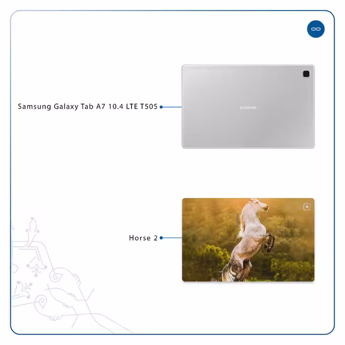 برچسب پوششی ماهوت مدل Horse-2 مناسب برای تبلت سامسونگ Galaxy Tab A7 10.4 LTE 2020 T505