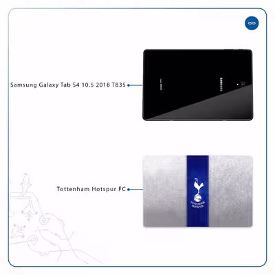 برچسب پوششی ماهوت مدل Tottenham Hotspur FC مناسب برای تبلت سامسونگ Galaxy Tab S4 10.5 2018 T835
