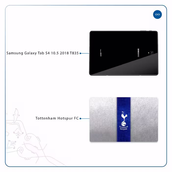برچسب پوششی ماهوت مدل Tottenham Hotspur FC مناسب برای تبلت سامسونگ Galaxy Tab S4 10.5 2018 T835