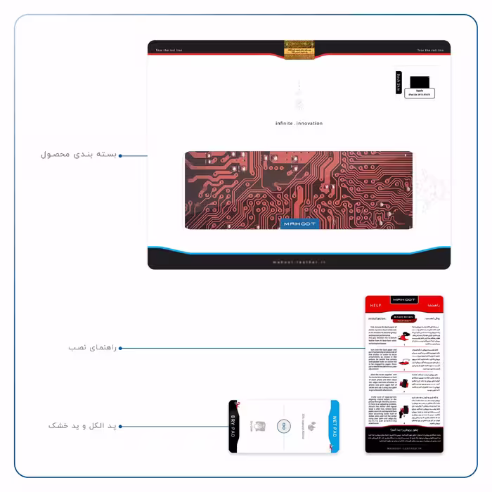 برچسب پوششی ماهوت مدل Red Printed Circuit Board مناسب برای تبلت اپل iPad Air 2013 A1475