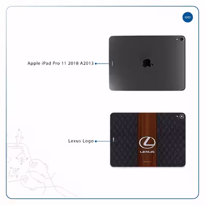 برچسب پوششی ماهوت مدل Lexus-Logo مناسب برای تبلت اپل iPad Pro 11 2018 A2013