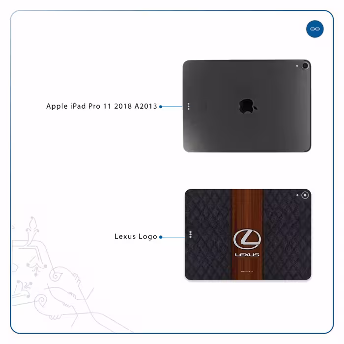 برچسب پوششی ماهوت مدل Lexus-Logo مناسب برای تبلت اپل iPad Pro 11 2018 A2013