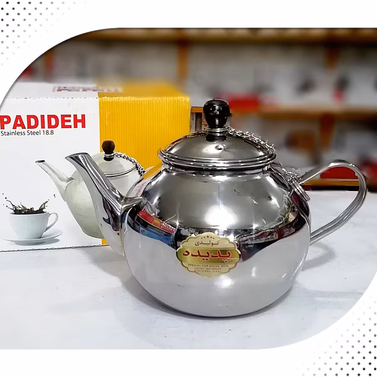 قوری استیل خمره ای پدیده سایز بزرگ 