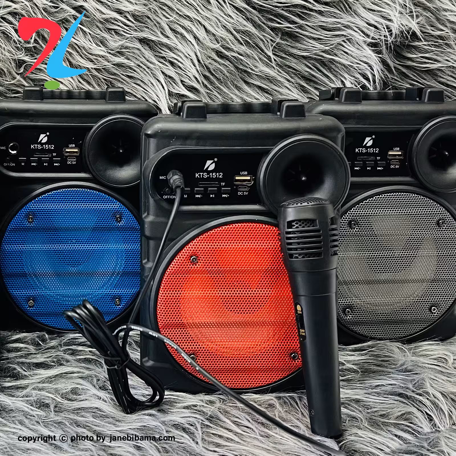 اسپیکر بلوتوثی قابل حمل مدل KTS-1512-رنگ مشکی