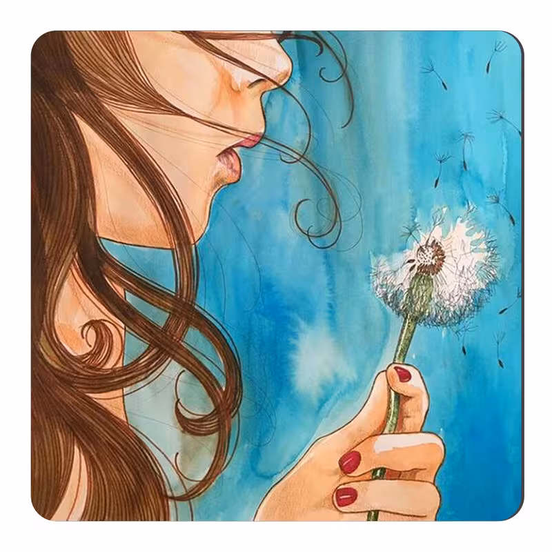 مگنت طرح دختر و قاصدک کد wmg2541