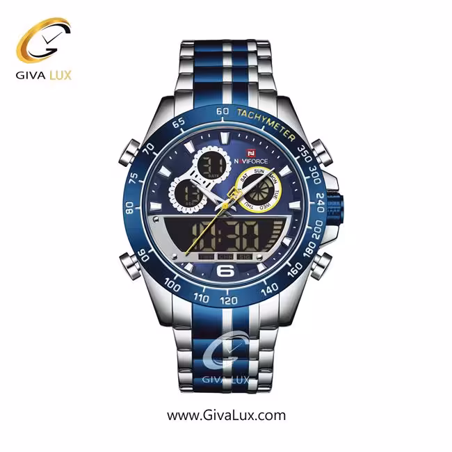 ساعت مچی مردانه بند استیل ناوی فورس (نیوی فورس) NF9188 S/BE/BE