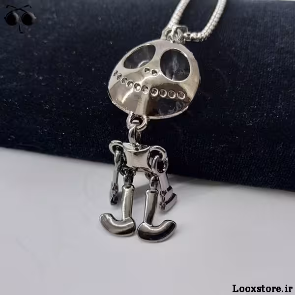 گردنبند ربات تمام متحرک دودی رنگ