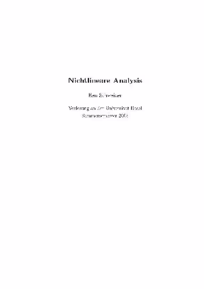 خرید و دانلود نسخه کامل کتاب Nichlineare Analysis 001