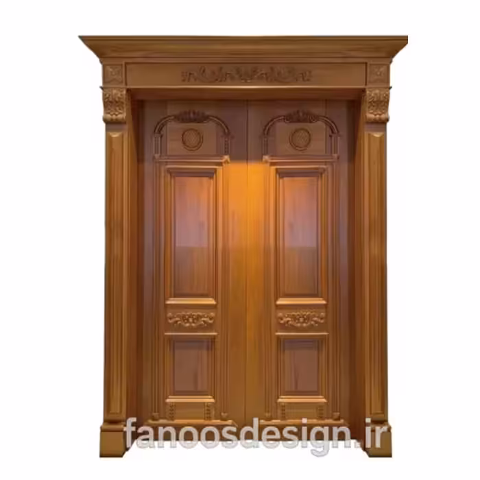 درب چوبی لوکس با قاب سلطنتی کد 30370