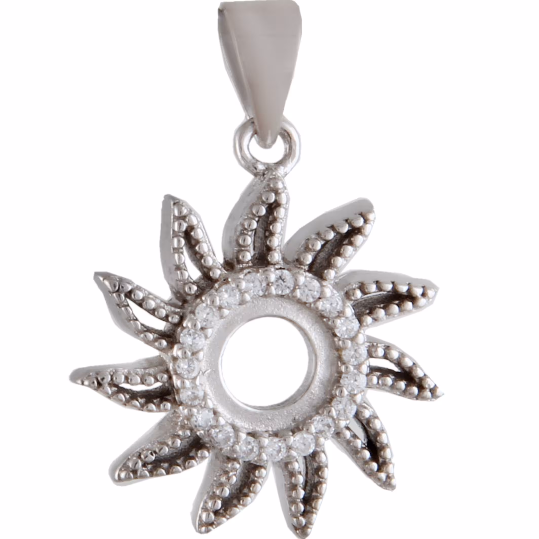 آویز گردنبند نقره زنانه بازرگانی میلادی فانتزی خورشیدی نگین برلیان کدPKR204