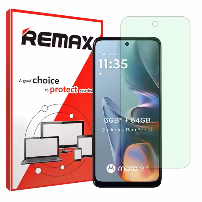 گلس موتورولا Moto E15 مدل گرین لایت برند ریمکس کد S