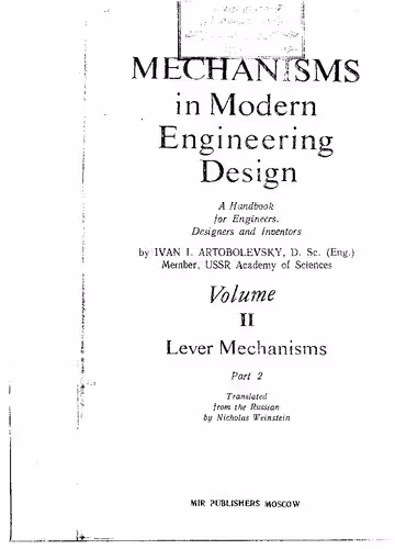 خرید و دانلود نسخه کامل کتاب Mechanisms in modern engineering design.vol 2