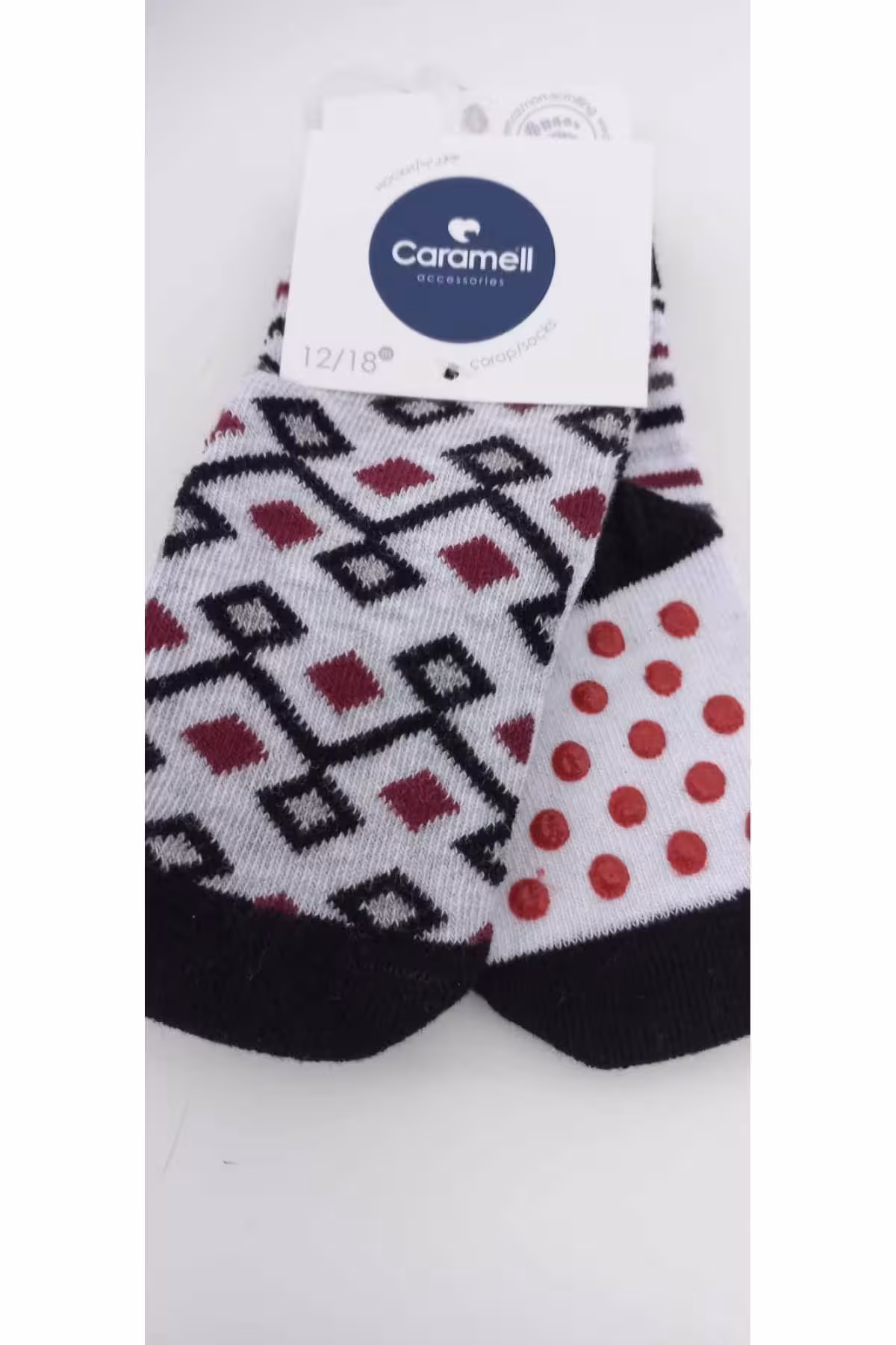 لوازم جانبی دیگر چند رنگ پسرانه و دخترانه بچگانه جوراب سوکت ضد لغزش طرح دار Caramell