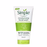 شوینده آبرسان پوست خشک سیمپل مدل Moisturising facial wash حجم 150ml