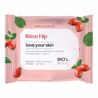 بیول دستمال مرطوب پاک کننده آرایش صورت پوست های مختلط حاوی عصاره رز هیپ 20 برگی