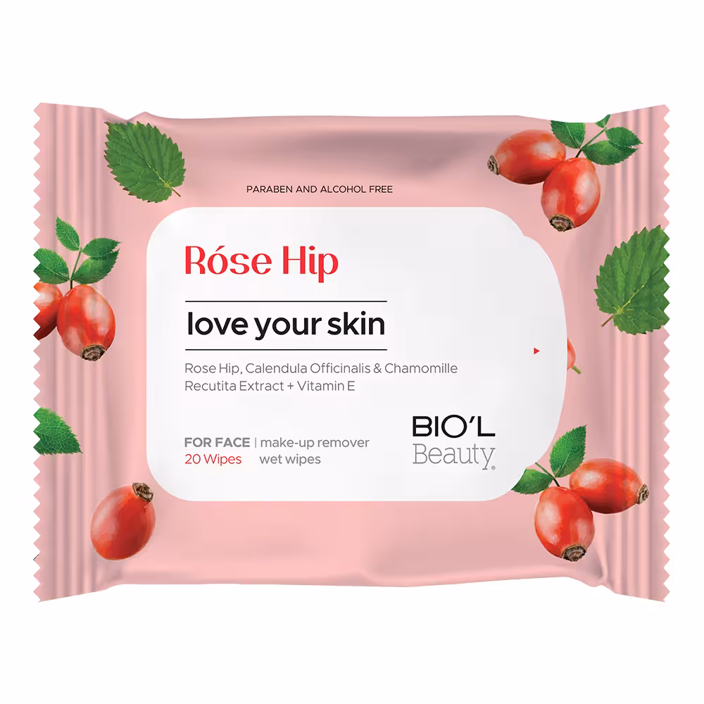 بیول دستمال مرطوب پاک کننده آرایش صورت پوست های مختلط حاوی عصاره رز هیپ 20 برگی