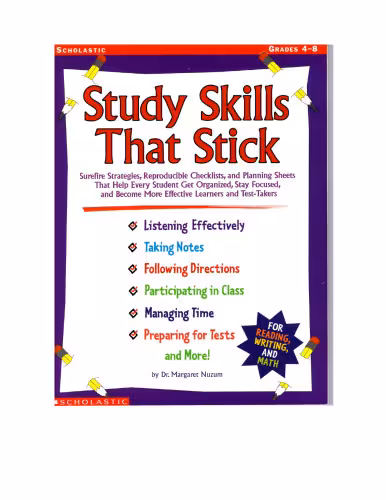 خرید و دانلود نسخه کامل کتاب Study Skills That Stick (Grades 4-8)