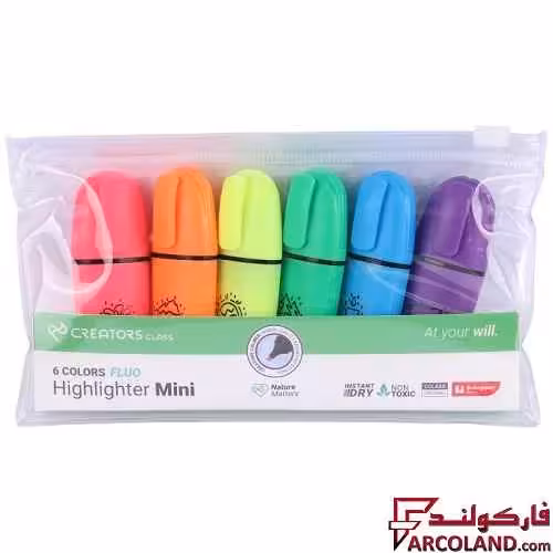 ماژیک هایلایتر مینی کریتورز کلاس Creators Class Lumo Mini-HLF بسته 6 عددی