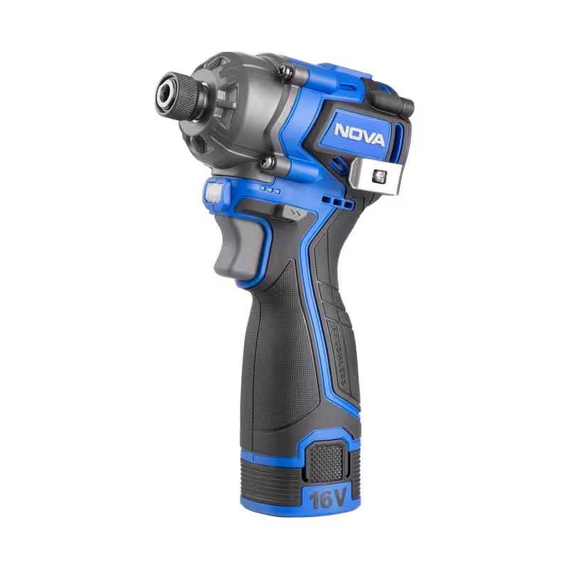 پیچ گوشتی شارژی 16 ولت براشلس ضربه ای با کیف BMC نووا مدل 5515