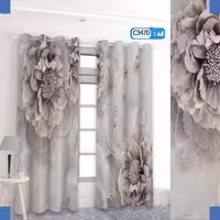 پرده تصویری طرح گل مرواریدی برند پرنا