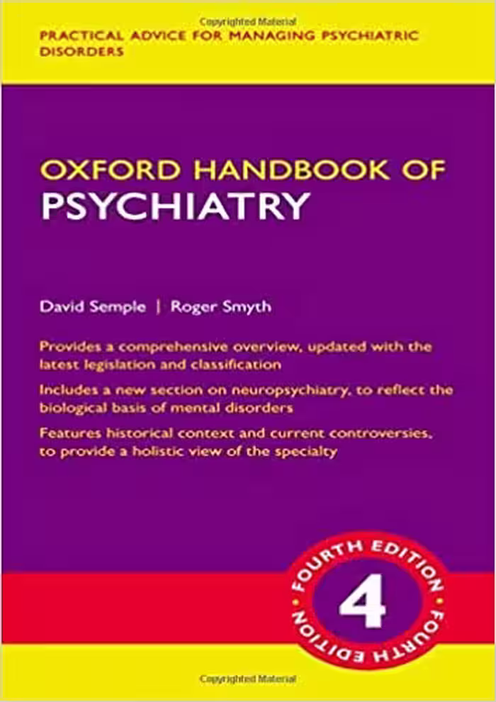 خرید و دانلود نسخه کامل کتاب Oxford Handbook of Psychiatry (4th Edition) - Original PDF