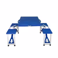 میز و صندلی تاشو مسافرتی رنگ آبی