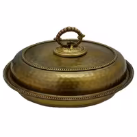ظرف سرو مرغ خوری آنتیک برنجی