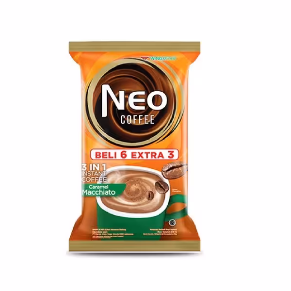 قهوه فوری نئوکافه Neo Coffee مدل کارامل ماکیاتو بسته 9 عددی