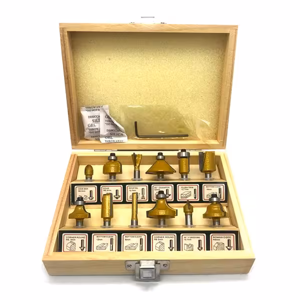 ست 12 عددی فرز قطر 6 میلی‌متر – مناسب چوب