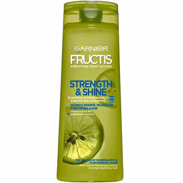 شامپوگارنیر مناسب موهای معمولی مدل 2در1 strength & shine گارنیه 400 میل
