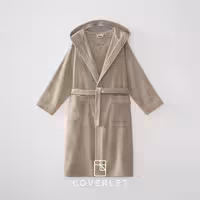 حوله تن‌پوش مردانه بژ 100٪ پنبه ارگانیک مدل Ecosoft