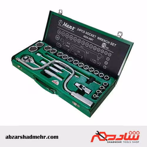 جعبه بکس 24 پارچه 1/2 سفید هنس مدل 4624-6MT