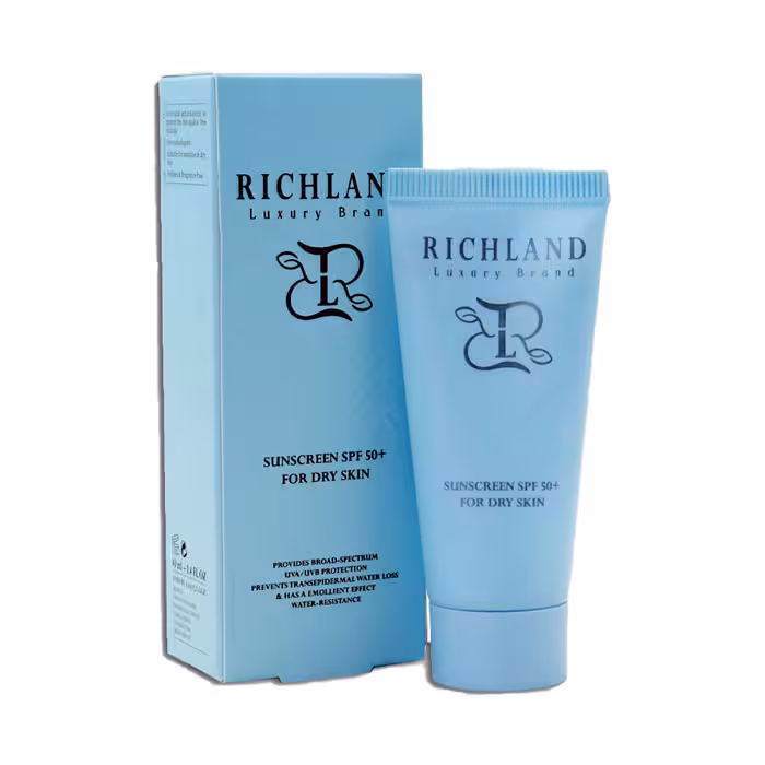 کرم ضد آفتاب بی رنگ SPF 50 پوست خشک ریچلند | 40 میل