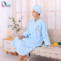 حوله تن پوش پولیشی دوتکه TIME رنگ آبی روشن
