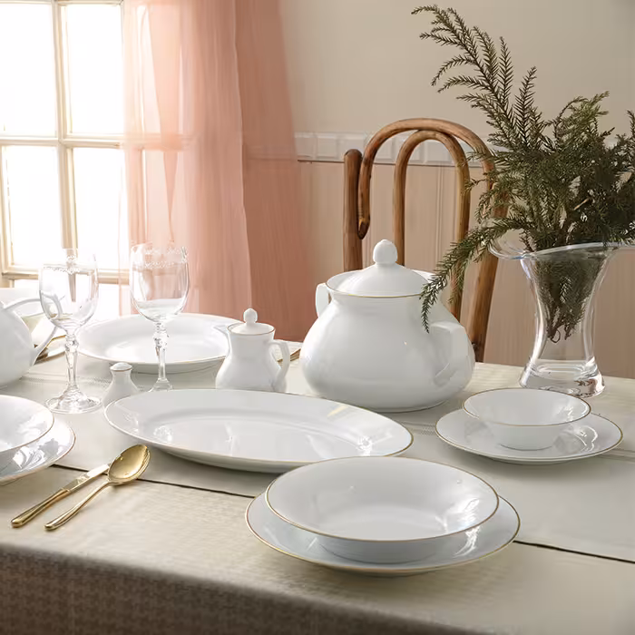 سرویس چینی زرین طرح لومیو 108 پارچه