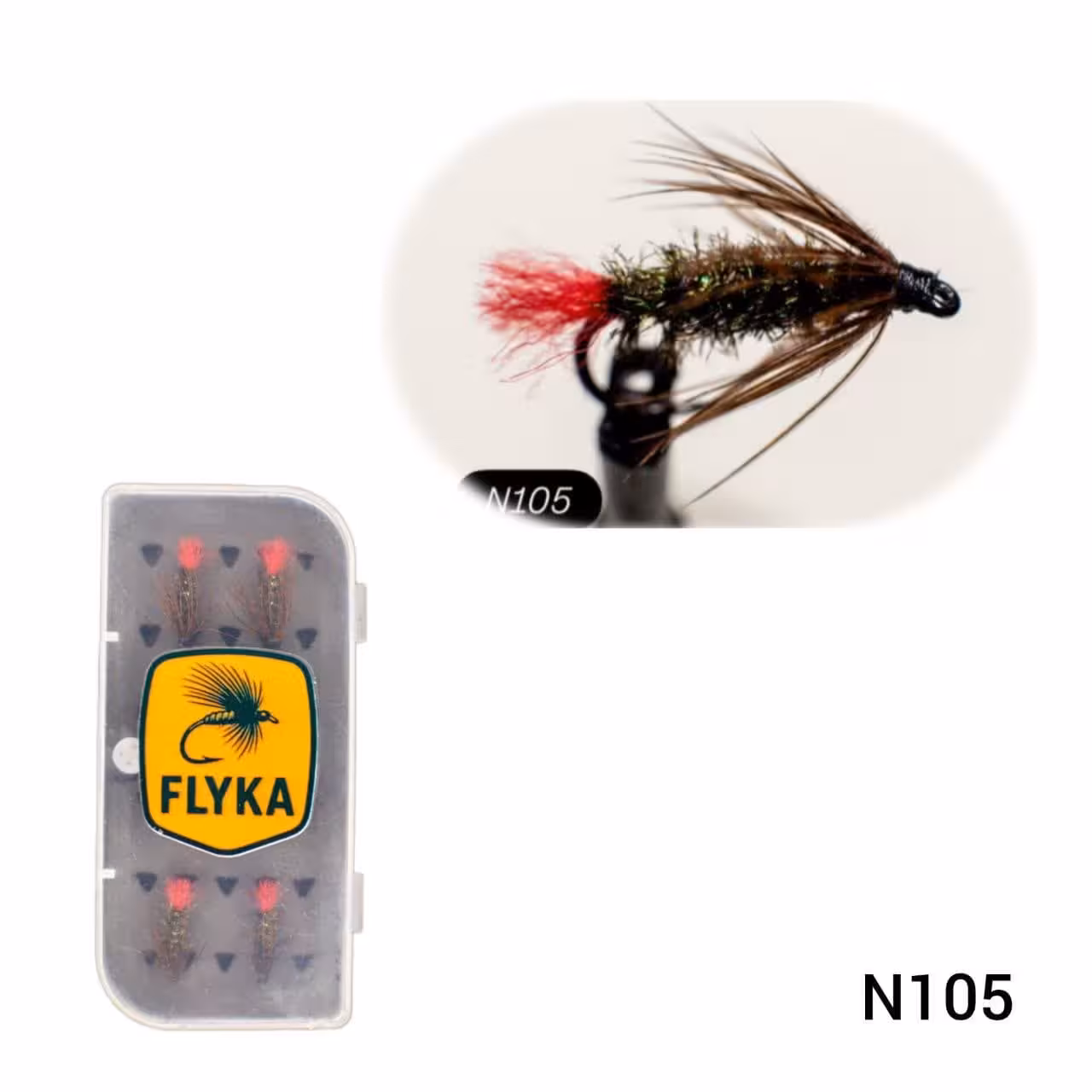 پشه ماهیگیری فلای رد تگ N105 Red Tag (بسته 5 عددی)