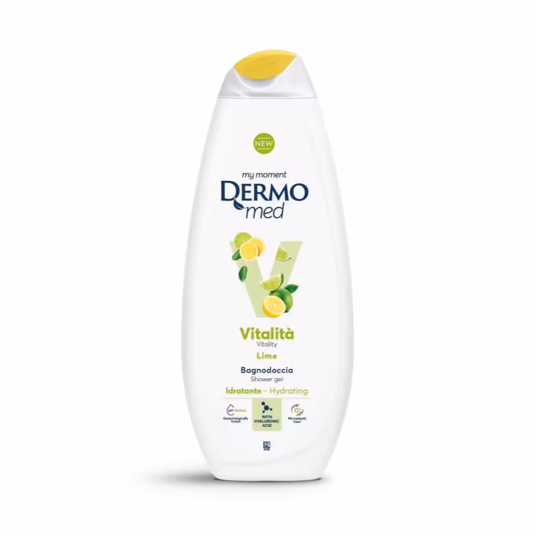 مشخصات، خرید و قیمت شامپو بدن درمومد Dermomed با رایحه لیمو مدل lime Vitalita حجم 750 میل ⭐️ ویان مارکت