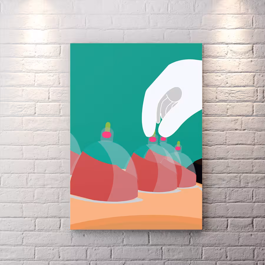 تابلو شاسی دکوراتیو طرح بادکش BAs-8722