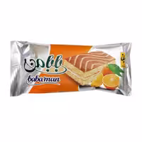 کیک دولایه اسفنجی بابانا با کرم شیری و طعم پرتقال 50 گرمی