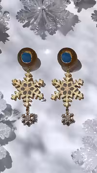 گوشواره پاپیه ماشه دانه برف