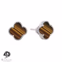 گوشواره نقره زنانه ونکلیف میخی مدل EE C12 W