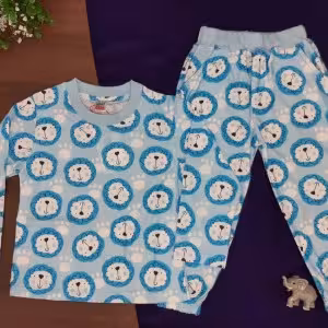 ست راحتی بلوز شلوار پسرانه طرح شیر آبی
