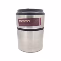 ظرف نگهدارنده (لانچ باکس) استیل گرد دو طبقه