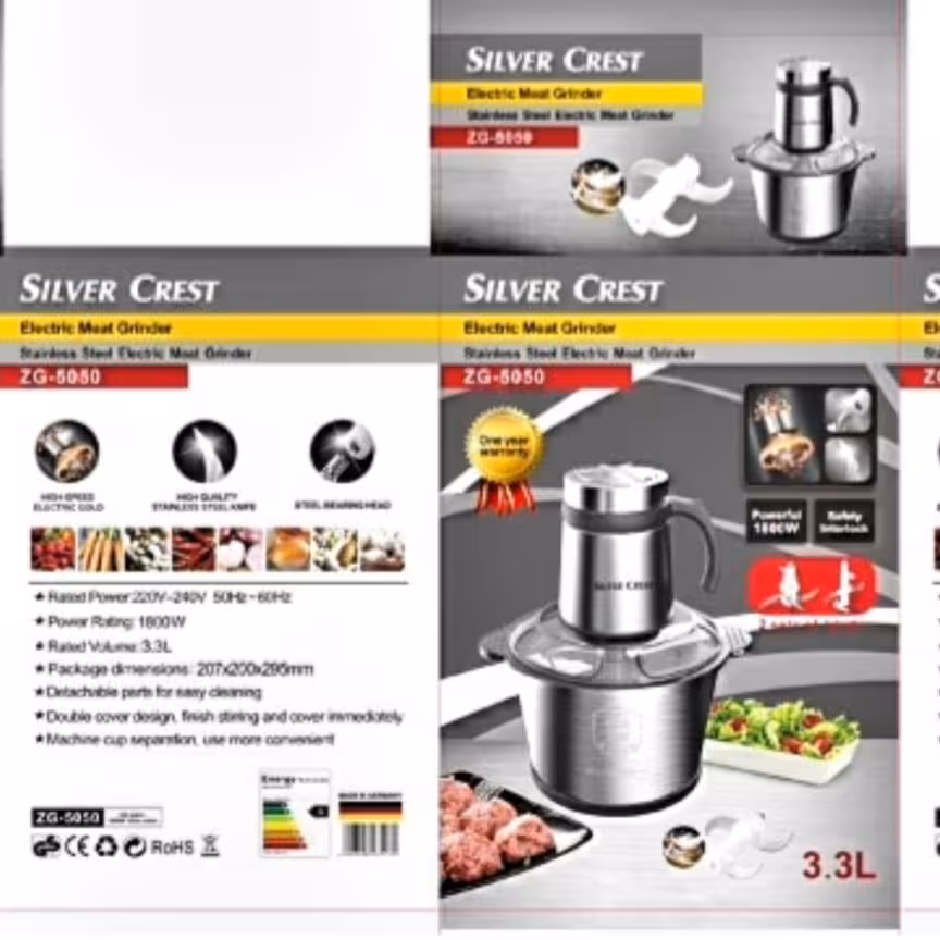 خردکن سیلورکرست استیل 3 لیتری موتور بزرگ با قدرت1800وات 