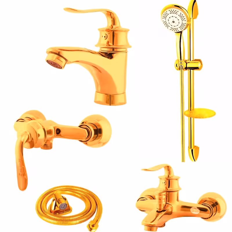 ست شیرآلات آیدا مدل قاجاری لایت مجموعه 5 عددی