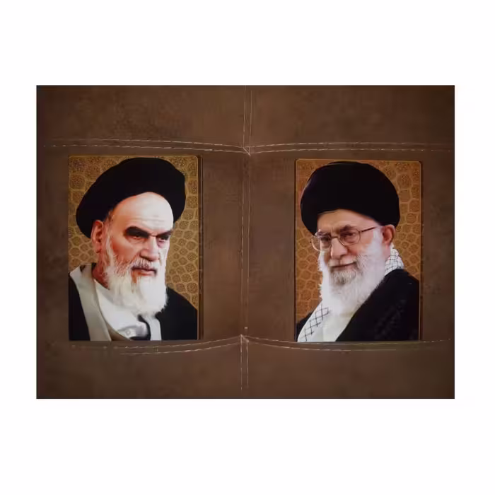 عکس جفت آقا خامنه ایی و آقا امام خمینی