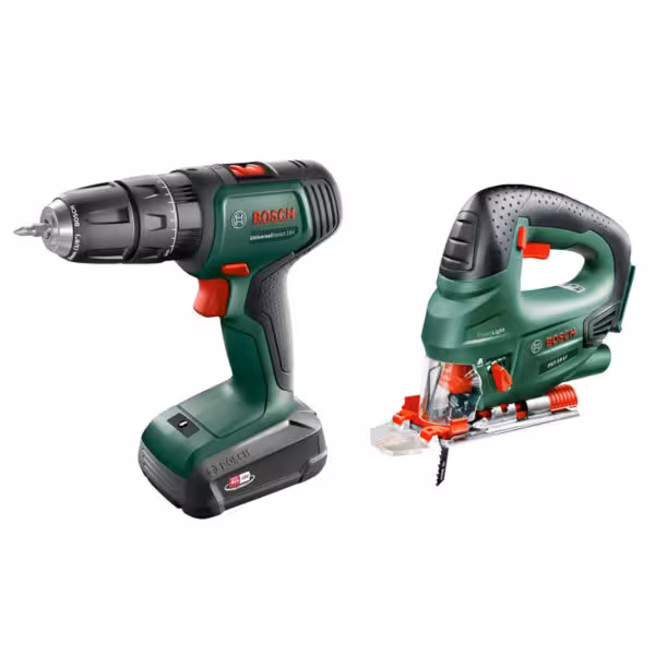 دریل شارژی چکشی و اره عمودبر بوش آلمان مدل universal impact 18v