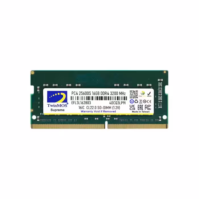رم لپ تاپ توین موس 16 گیگابایت DDR4 با فرکانس 3200 مگاهرتز